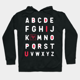 ABCD I Love You Hoodie